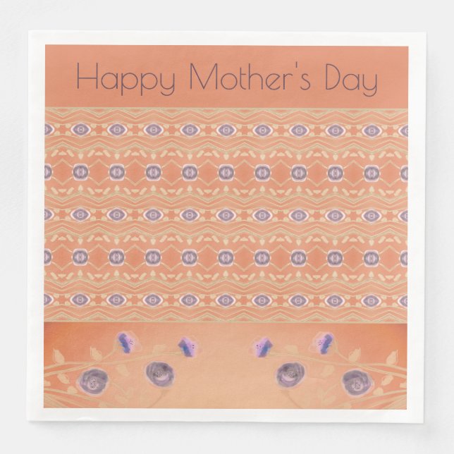 Blütenstoff mit Gemustert Serviette (Vorderseite)