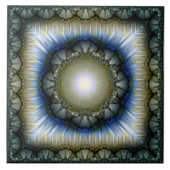 Blütenstrahlmuster Fliese (Vorderseite)