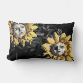 Blütentee und Roter Streichhappy Sonnenblumenkisse Lendenkissen