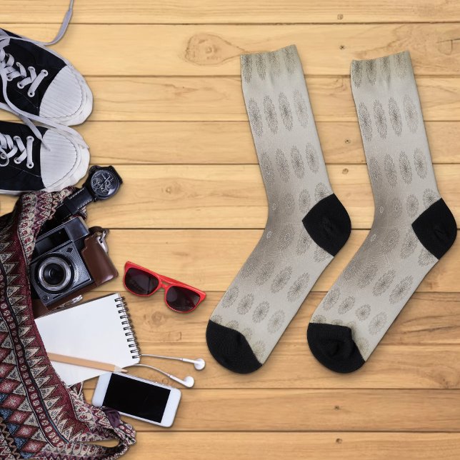 Blütentextilien am Sandstrand gemusterte Kunst Socken (Von Creator hochgeladen)