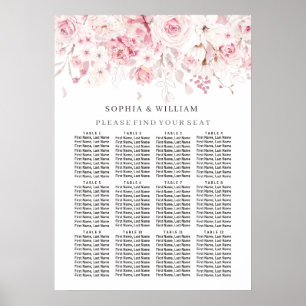 Blütentisch für Hochzeitssitze Poster