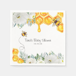 Blütenwaben-Hummel   Babyparty-Servietten Serviette