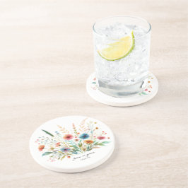 Blütenwachstum in Grace Getränkeuntersetzer