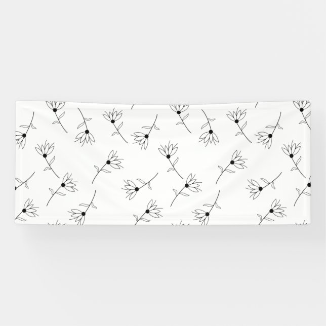 Blütenweiß, Milchweiß, romanisches Vinyl-Banner Banner (Horizontal)