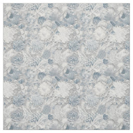 Blütenweiß und blau Nahtloses Muster Stoff