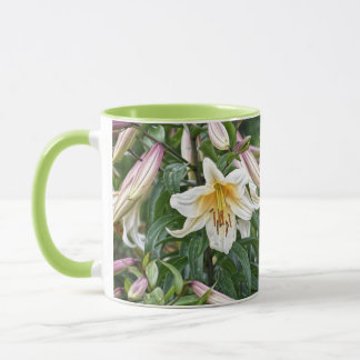 Blütenweiße Lilien-Tasse Tasse