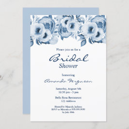 Blütenweißes Brautparty in düsterblauem Wasser Einladung