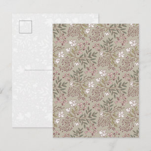 Blütenwiese Träume Wildblumen Botanische Kunst Postkarte