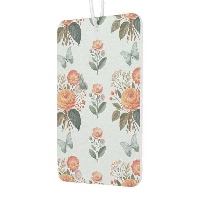 Blütenzauber mit Schmetterlingsflügeln Autolufterfrischer (Links)