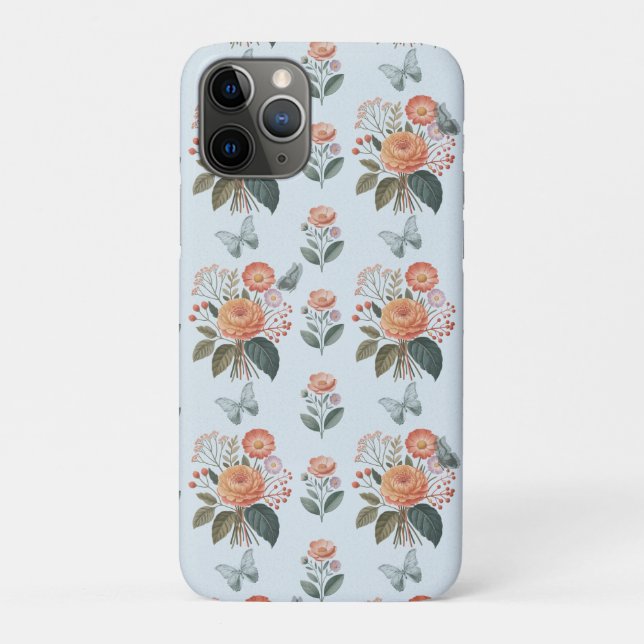 Blütenzauber mit Schmetterlingsflügeln Case-Mate iPhone Hülle (Rückseite)