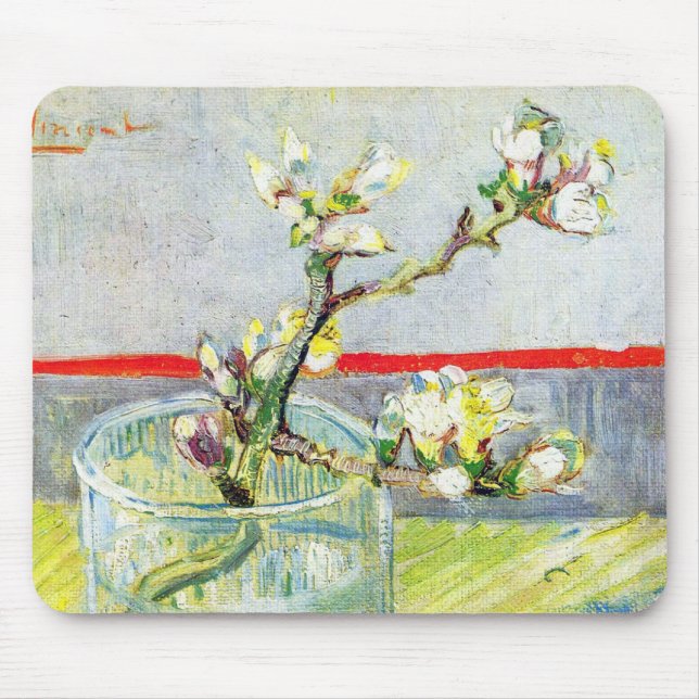 Blütenzweig Almond von Vincent van Gogh Mousepad (Vorne)