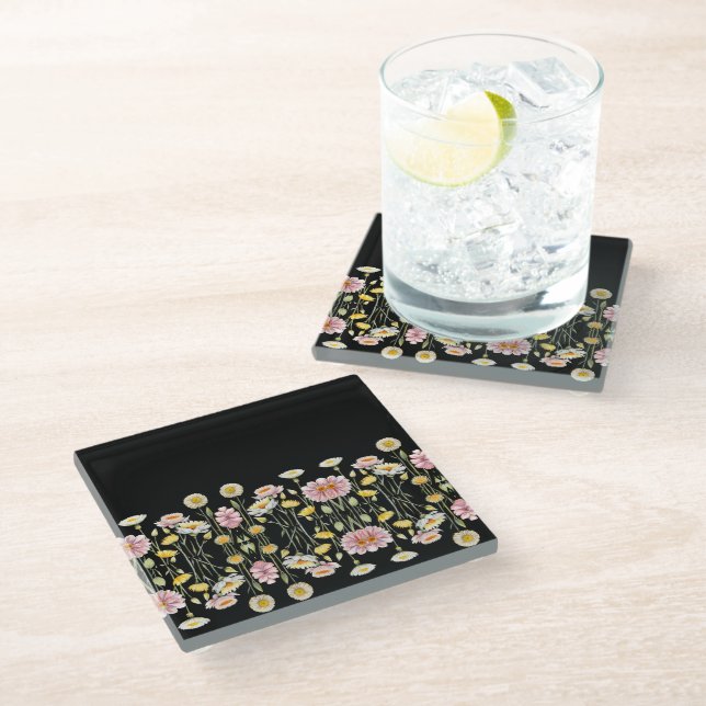 Blutergüsse Glasuntersetzer (Schrägansicht)