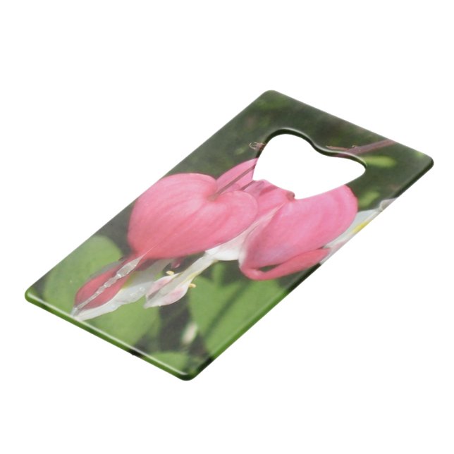 Blutergüsse Herz - Kreditkarte Flaschenöffner (Vorderseite Schrägansicht)