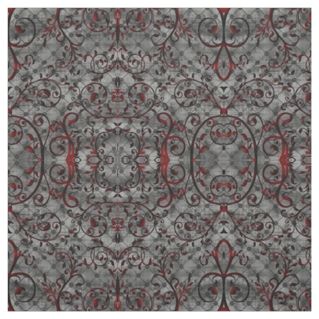 Blutgefäß Damask Goth Muster Fabric Stoff (Muster)
