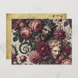 Blutgeschichte - Gotische Viktorianische Feiertagspostkarte