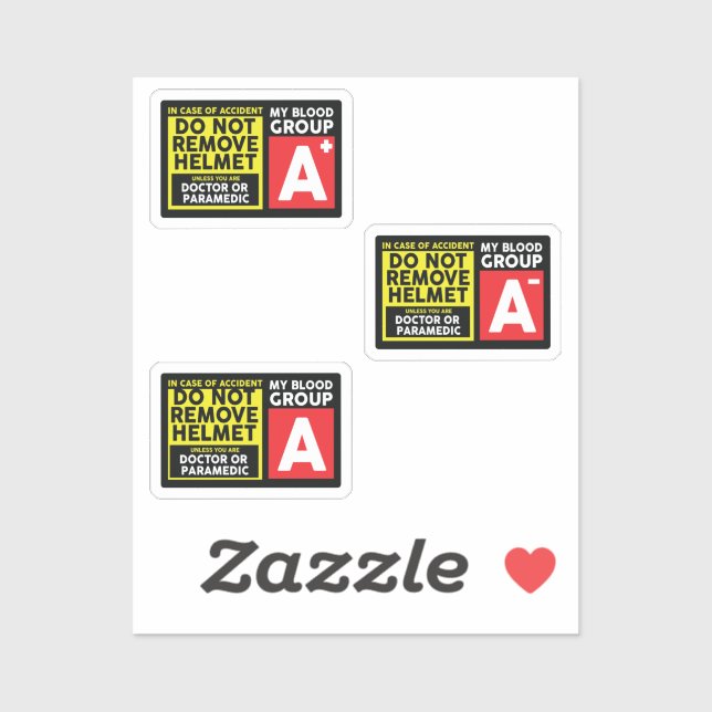 Blutgruppe A Aufkleber (Blatt)