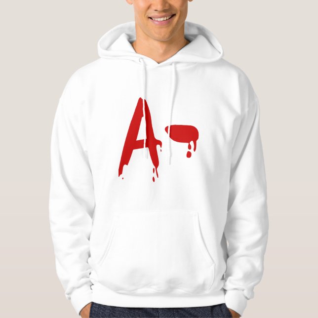 Blutgruppe A - Negativ #Horror Hospital Hoodie (Vorderseite)