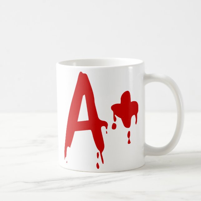 Blutgruppe A+ Positives #Horror Hospital Kaffeetasse (Rechts)