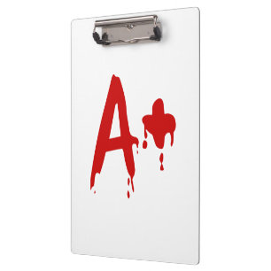 Blutgruppe A+ Positives #Horror Hospital Klemmbrett