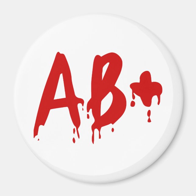 Blutgruppe AB+ Positives #Horror Hospital Magnet (Vorne)