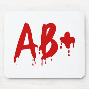 Blutgruppe AB+ Positives #Horror Hospital Mousepad