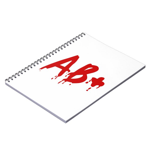 Blutgruppe AB+ Positives #Horror Hospital Notizblock (Linke Seite)
