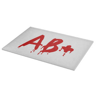 Blutgruppe AB+ Positives #Horror Hospital Schneidebrett