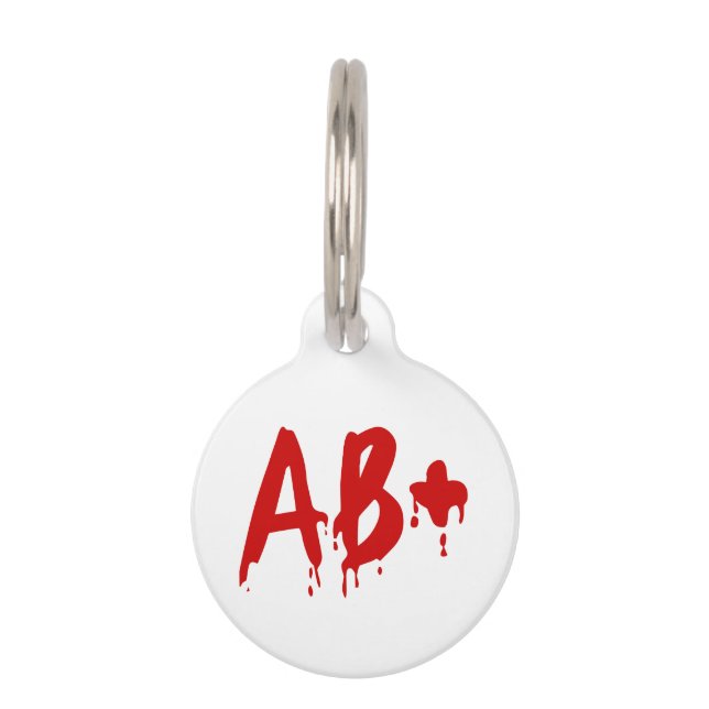Blutgruppe AB+ Positives #Horror Hospital Tiermarke (Vorderseite)
