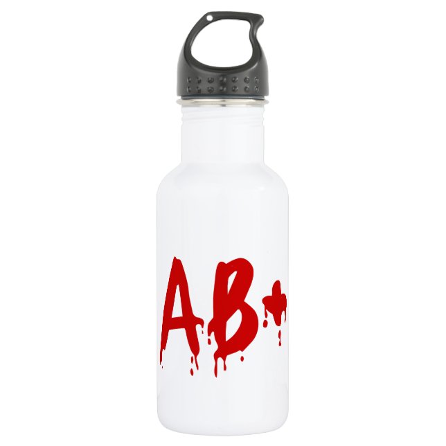 Blutgruppe AB+ Positives #Horror Hospital Trinkflasche (Vorderseite)