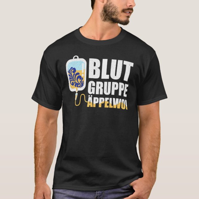 Blutgruppe Äppelwoi Frankfurt Hessen T-Shirt (Vorderseite)