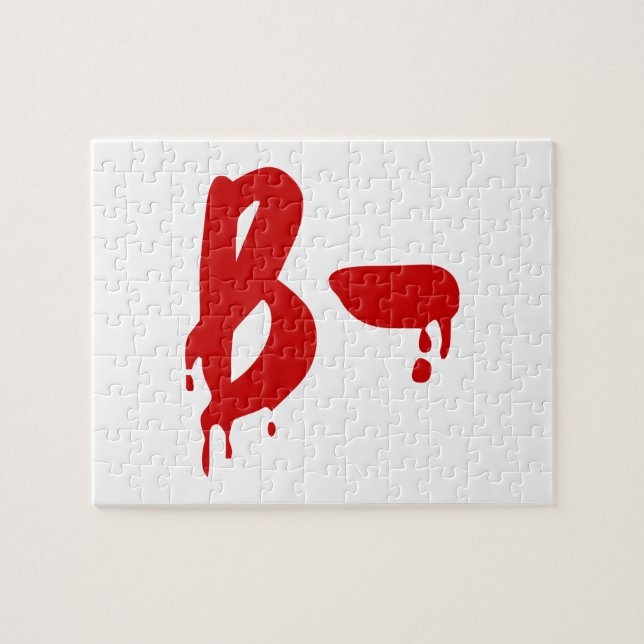 Blutgruppe B - Negative #Horror Hospital Puzzle (Horizontal)
