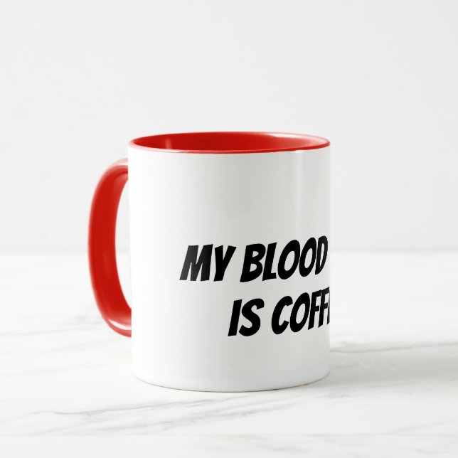 Blutgruppe Kaffee Tasse (Vorderseite Links)