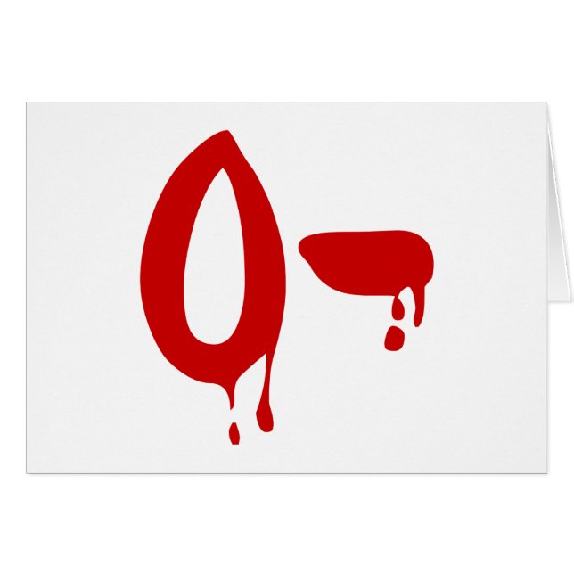 Blutgruppe O- Negative #Horror Hospital (Vorderseite (Horizontal))