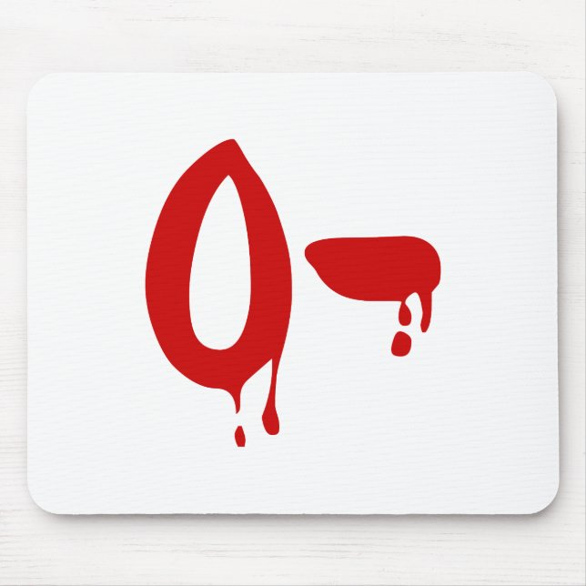 Blutgruppe O- Negative #Horror Hospital Mousepad (Vorne)