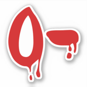 Blutgruppe-O negatives #Horror Krankenhaus Aufkleber