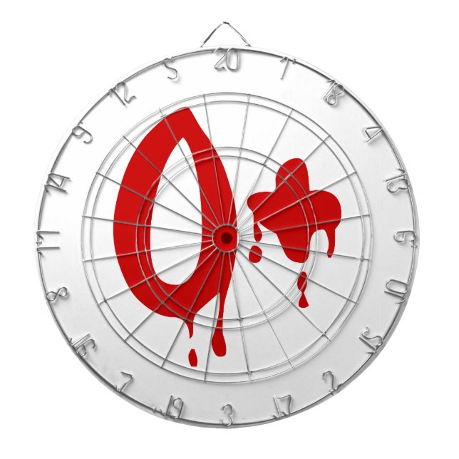 Blutgruppe O+ Positiv #Horror Hospital Dartscheibe (vorne)