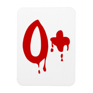 Blutgruppe O+ Positiv #Horror Hospital Magnet