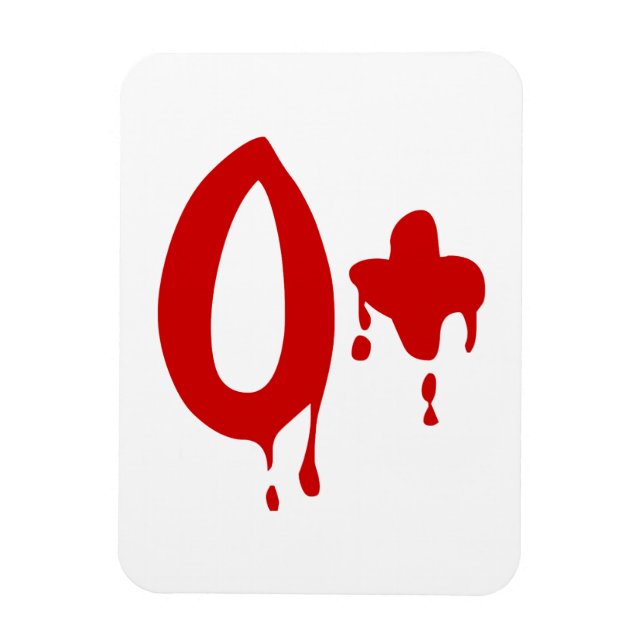 Blutgruppe O+ Positiv #Horror Hospital Magnet (Vertikal)