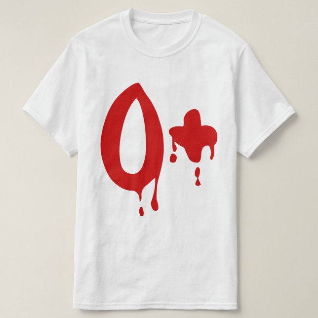 Blutgruppe O+ Positives #Horror Krankenhaus T-Shirt (Design vorne)