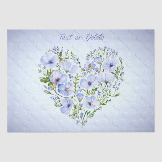 Blutherz Blumenzwirnpapier Seidenpapier (Vorderseite)