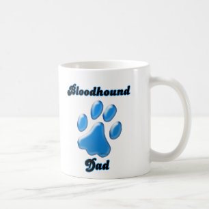 Bluthochdruck Vater Blauer Pawprint Tasse