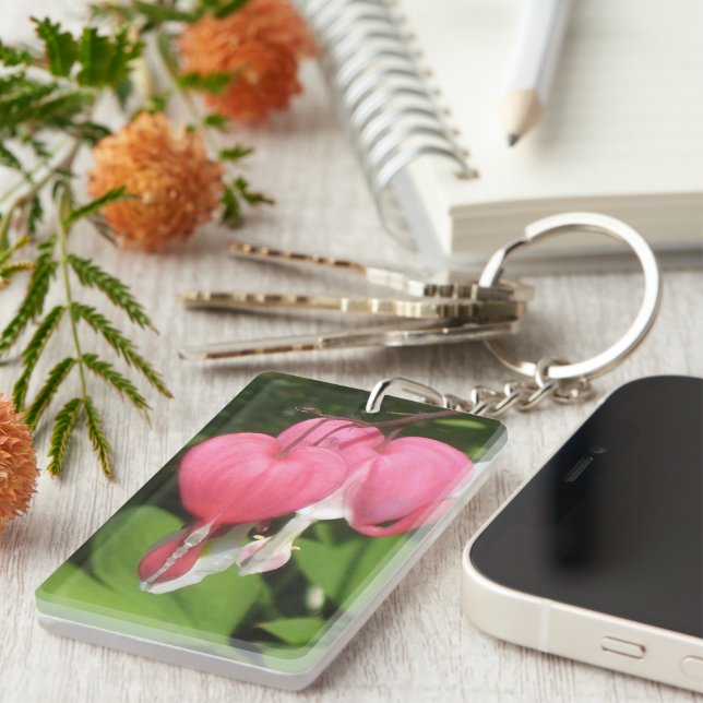 Bluthochdruckblutungen Akryllische Rechteckknöpfe Schlüsselanhänger (Vorderseite rechts)