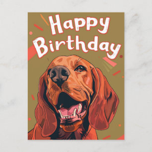 Bluthund Alles Gute zum Geburtstag  Postkarte