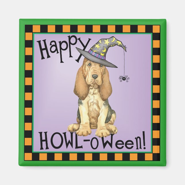 Bluthund Hexe Magnet (Vorne)