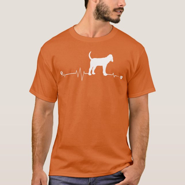 Bluthund Hunde Herzschlag Tiergeschenk Hunde zücht T-Shirt (Vorderseite)