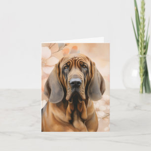 Bluthund-Hundefreund und Pfirsichblüten