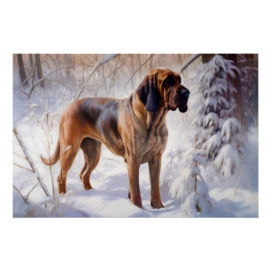 Bluthund Lass-es-Schnee-Weihnachten Poster