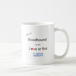 Bluthund-Liebe zuerst lecken Tasse