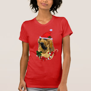 Bluthund-Liebhaber Weihnachten Fröhlich T-Shirt