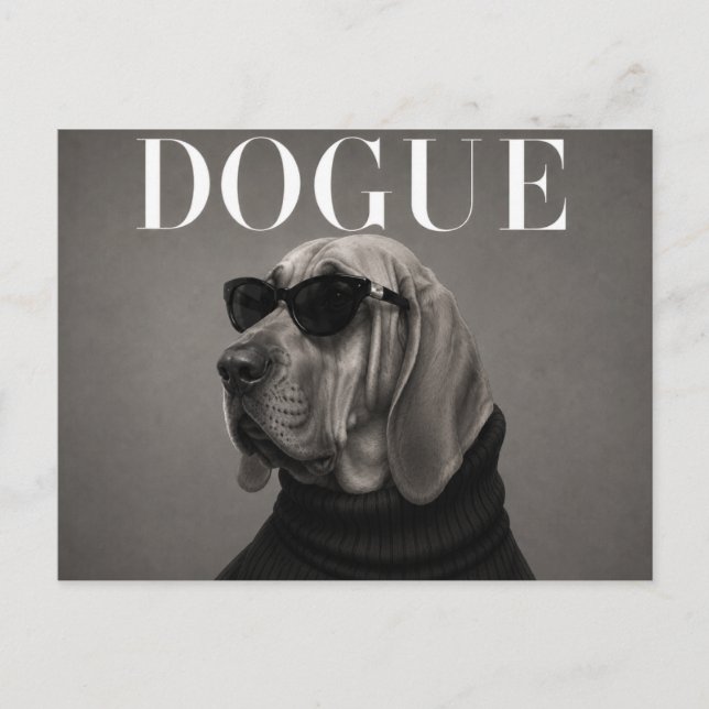 Bluthund Luxus Canine Couture Postkarte (Vorderseite)